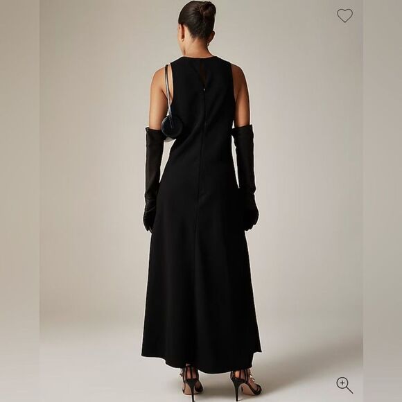 J. Crew Women’s Long A-line Dress in Drapey Crepe Size 14 NWT #CG350 - Picture 2 of 9